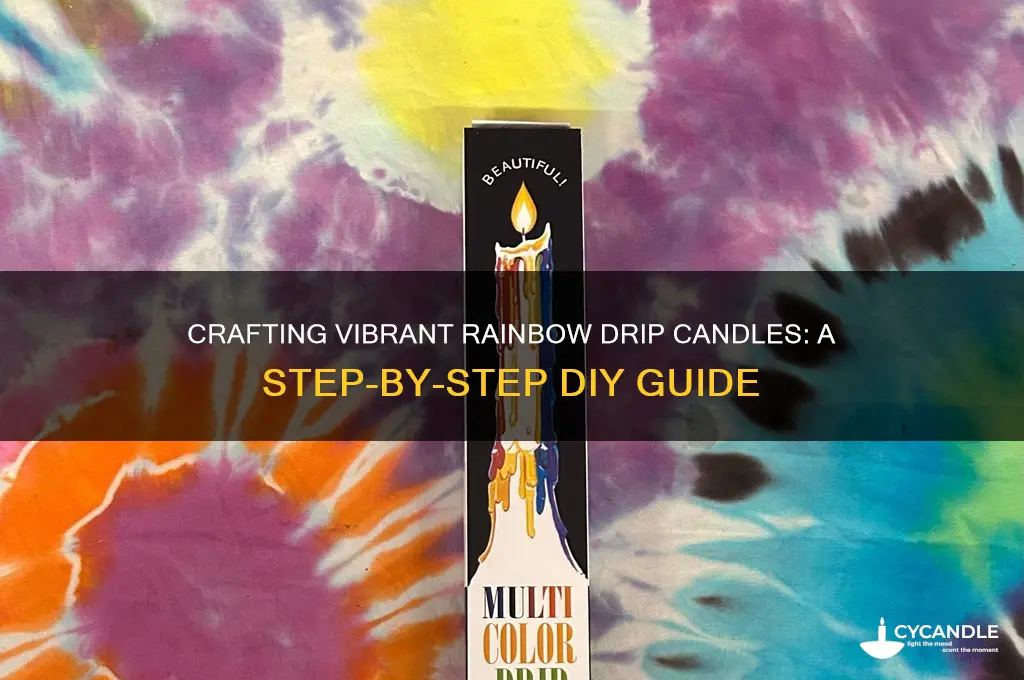 how to make rainbow drip candles