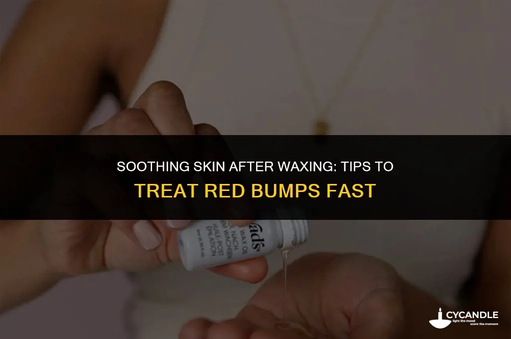how to make red bumps go away after waxing