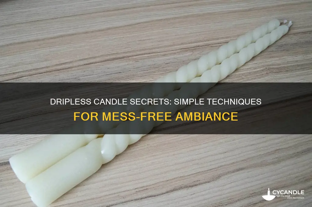how to make regular candles dripless
