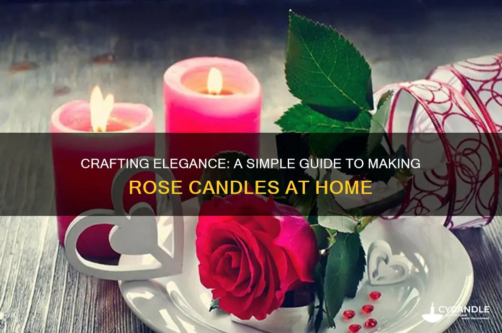how to make rose candle at home