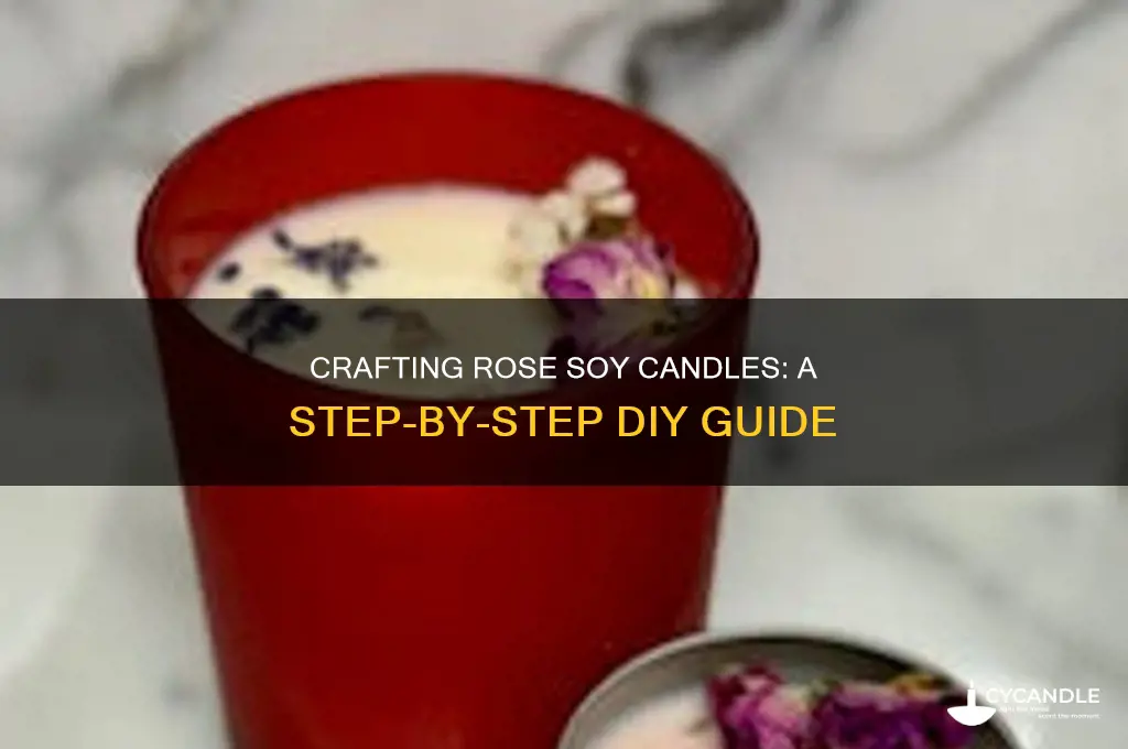how to make rose soy candle
