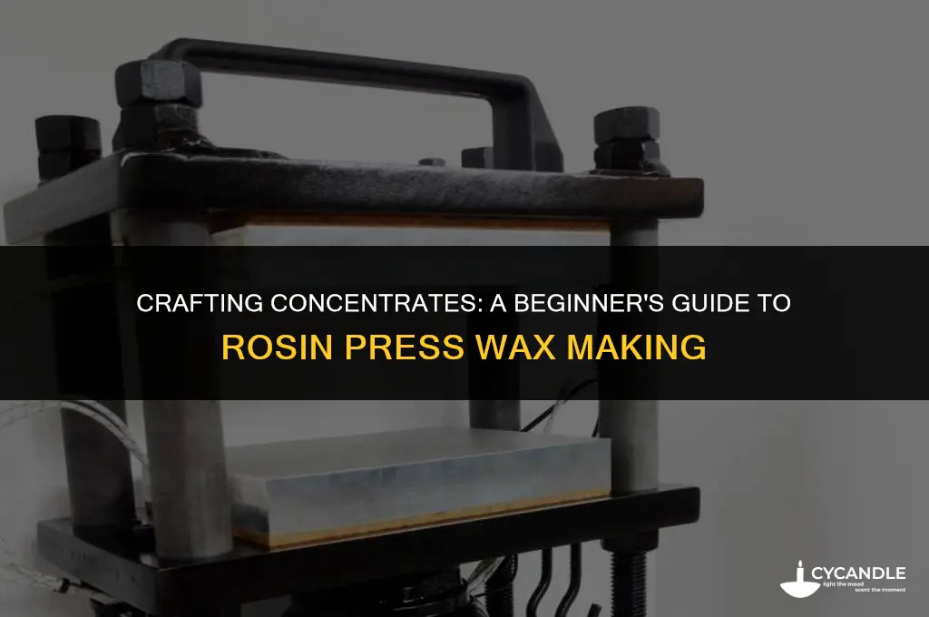 how to make rosin press wax