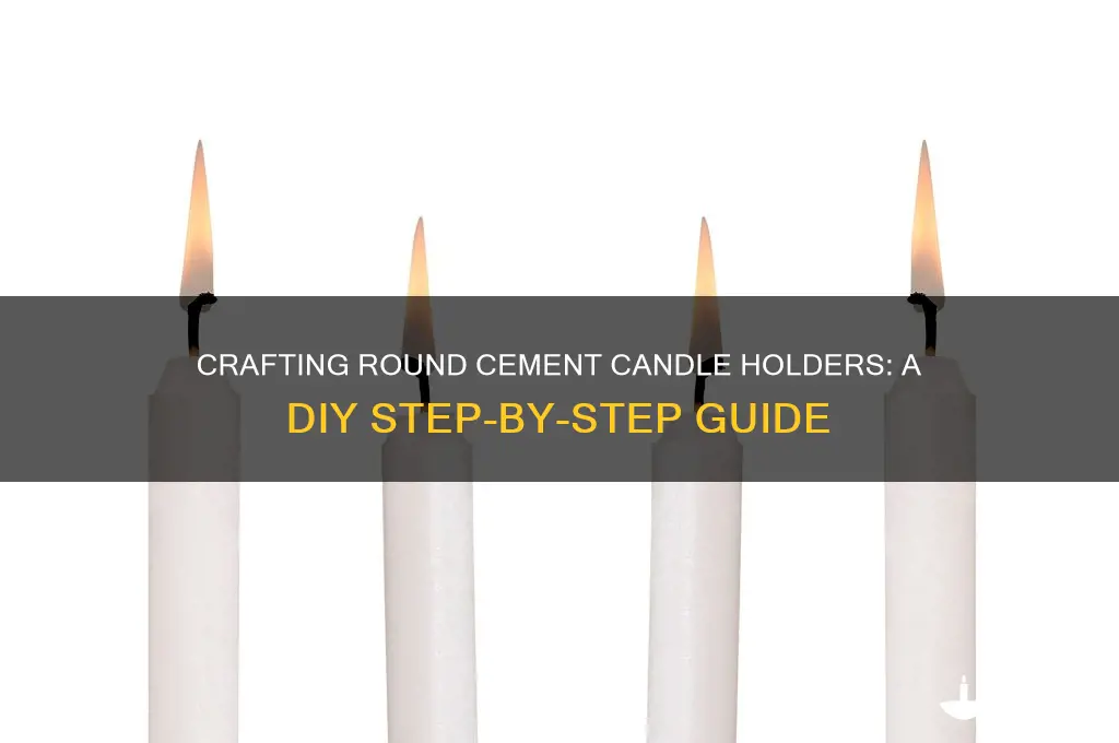 how to make round cement candle holders