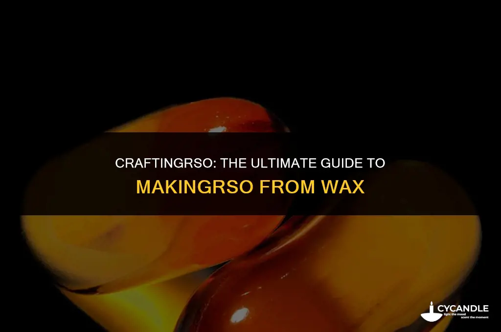 how to make rso from wax