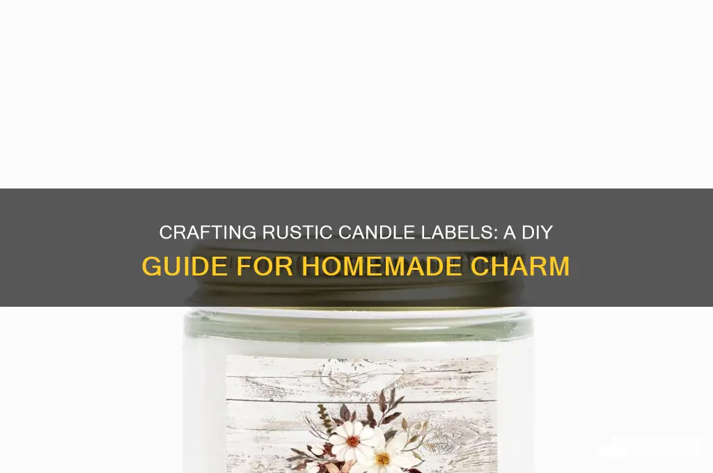 how to make rustic candle labels