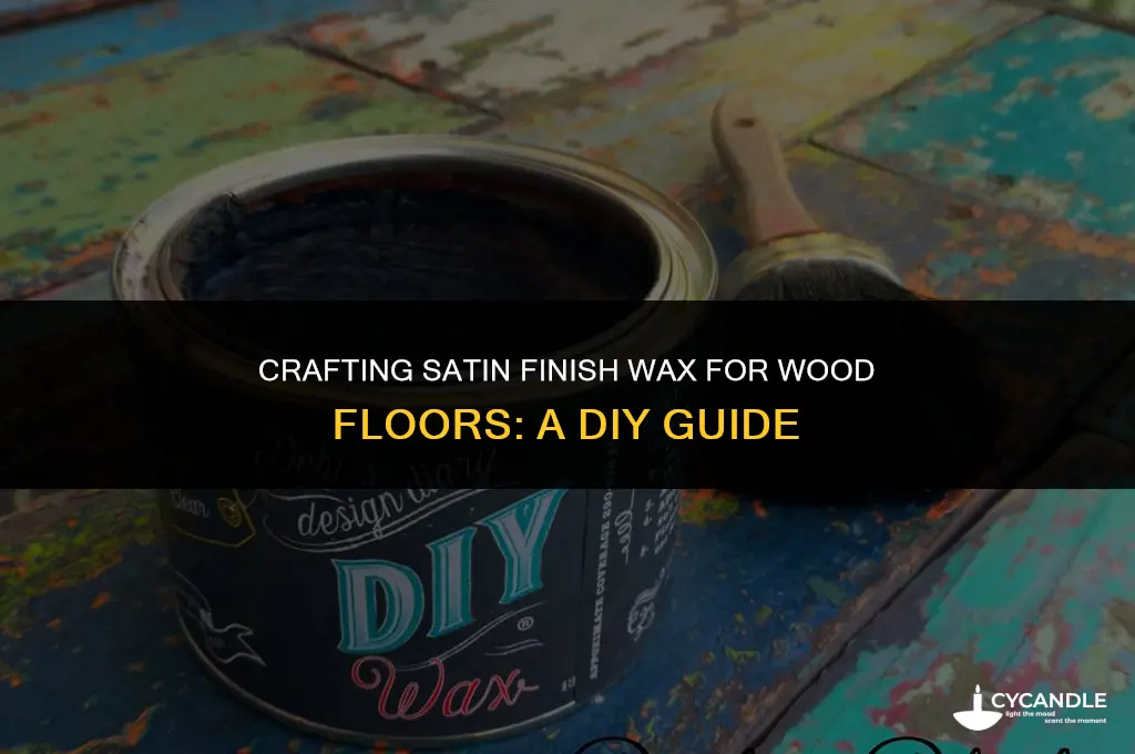 how to make satin finish wax for wood floors