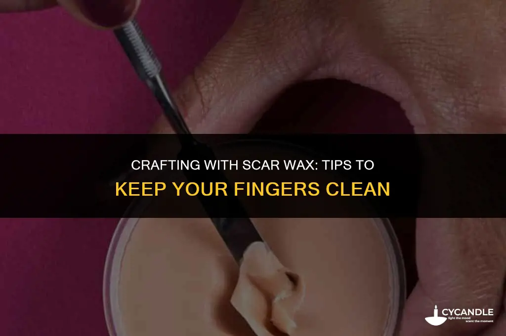 how to make scar wax not stick to my fingers