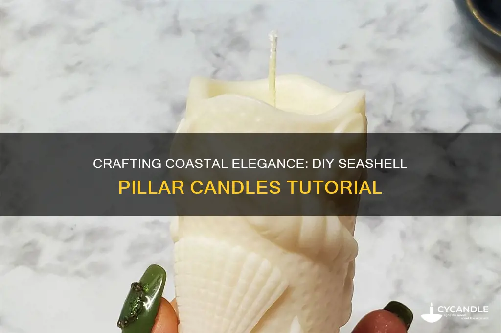 how to make seashell pillar candles