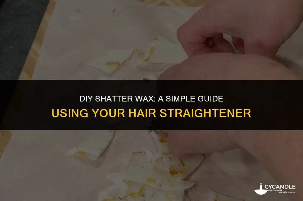 how to make shatter wax at home with hair straightener