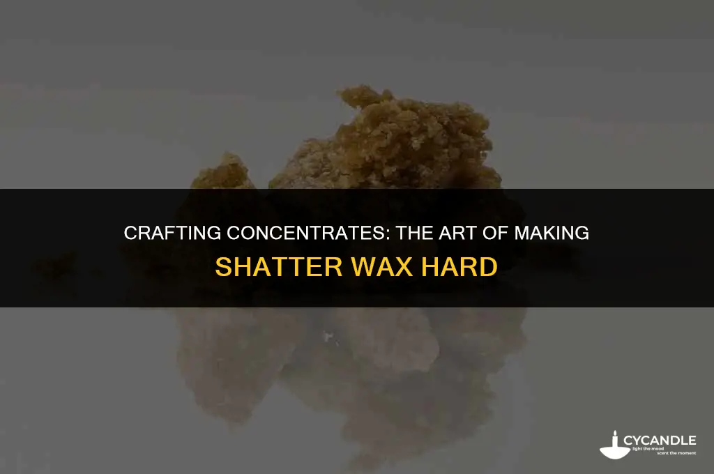how to make shatter wax hard