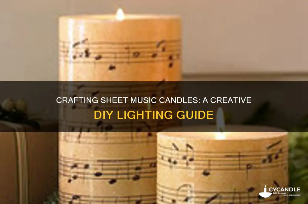 how to make sheet music candles