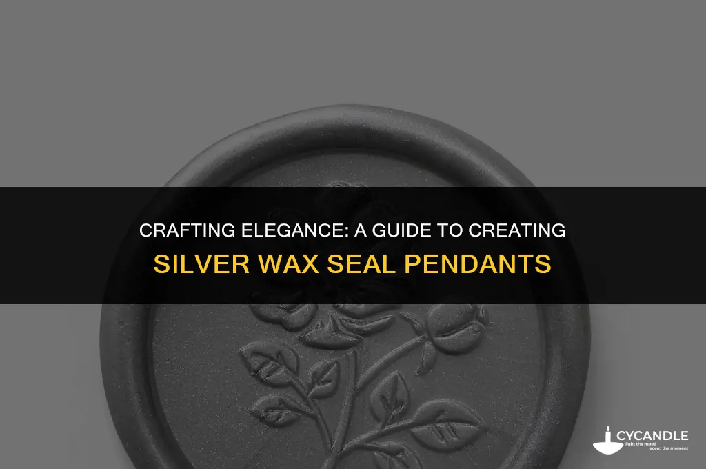 how to make silver wax seal pendants