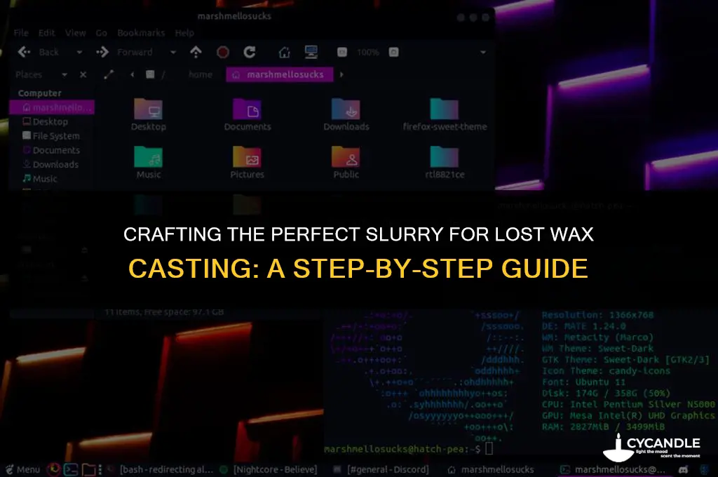 how to make slurry for lost wax casting