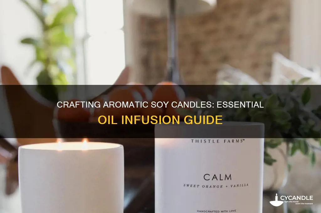 how to make soy candle with essential oil