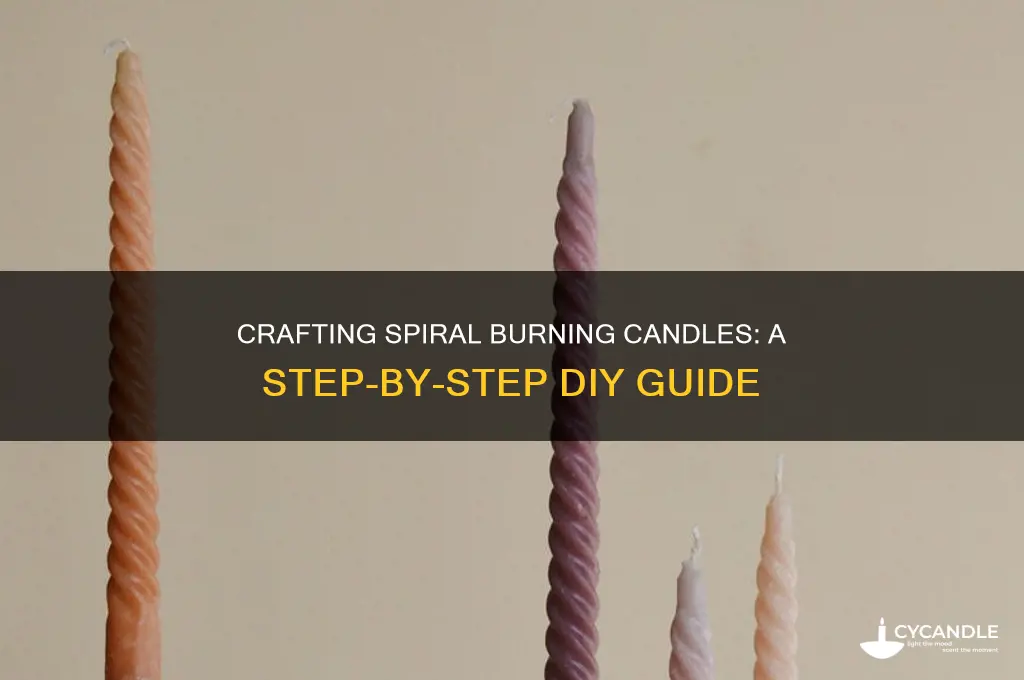 how to make spiral burning candles