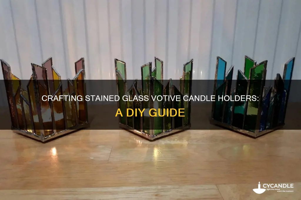 how to make stained glass votive candle holders