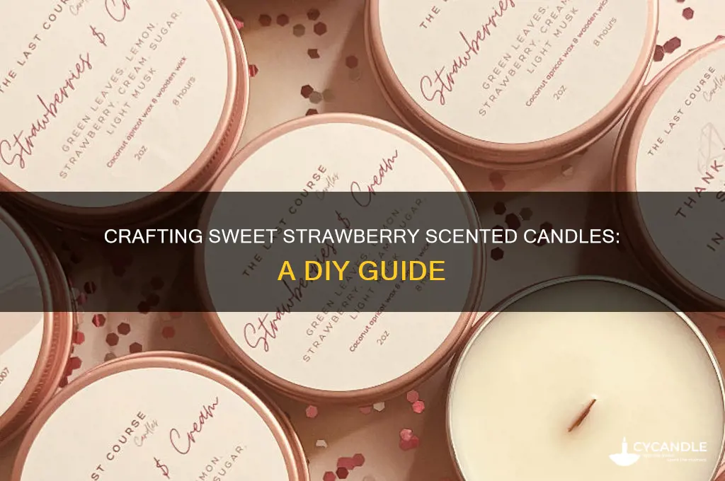 how to make strawberry scented candles