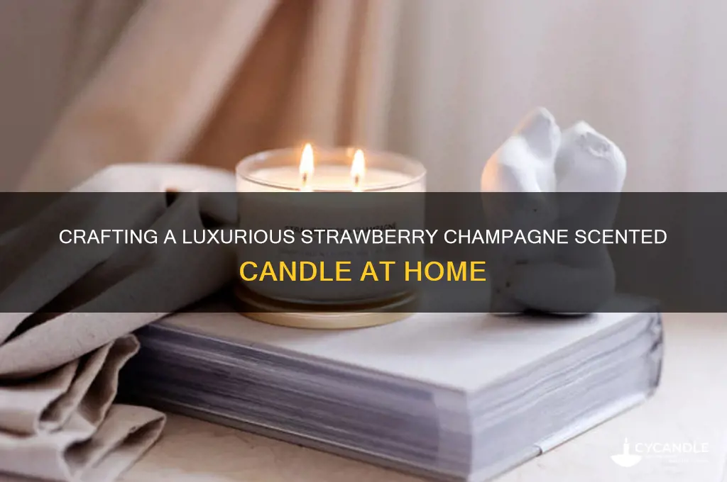 how to make strawbery champagne candle