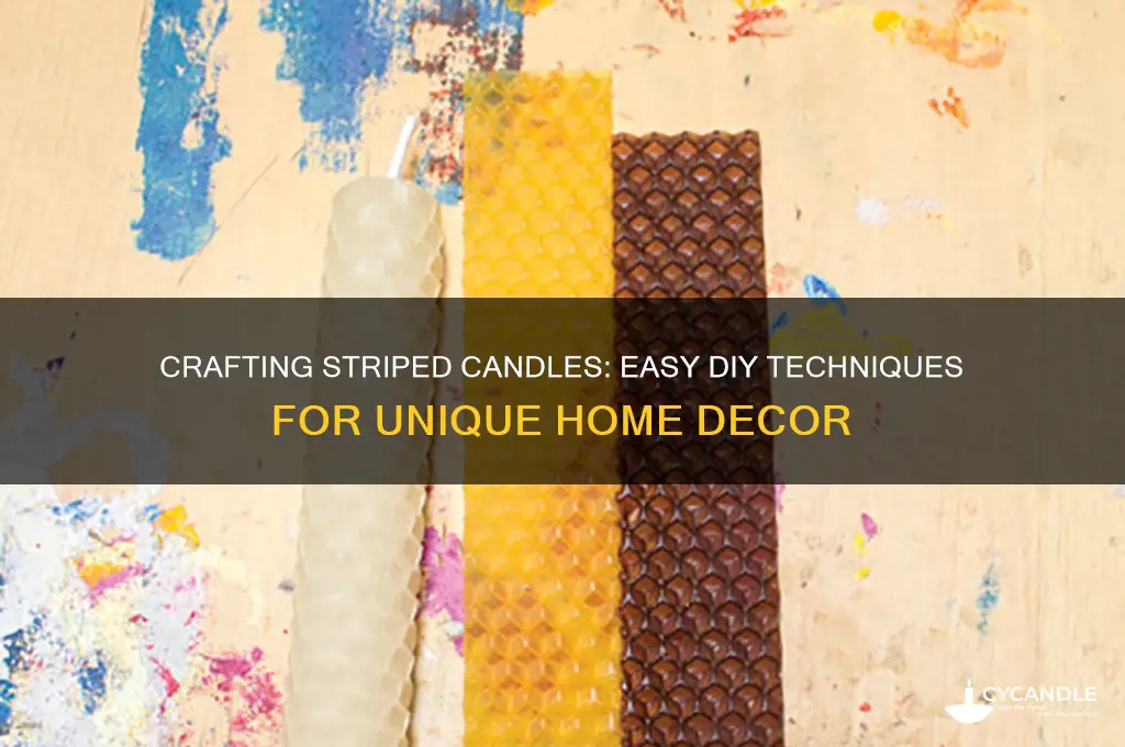 how to make striped candles