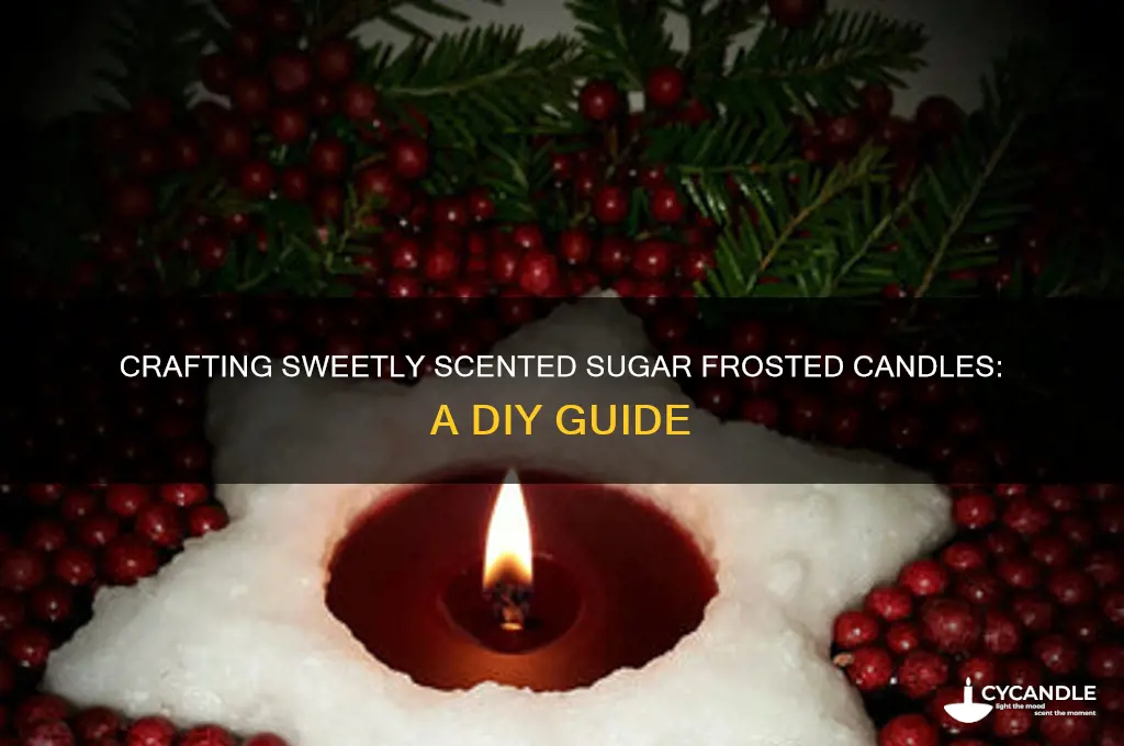 how to make sugar frosted candles