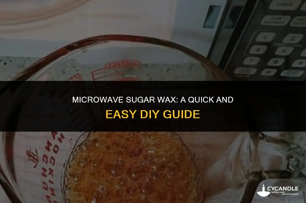 how to make sugar wax using the microwave