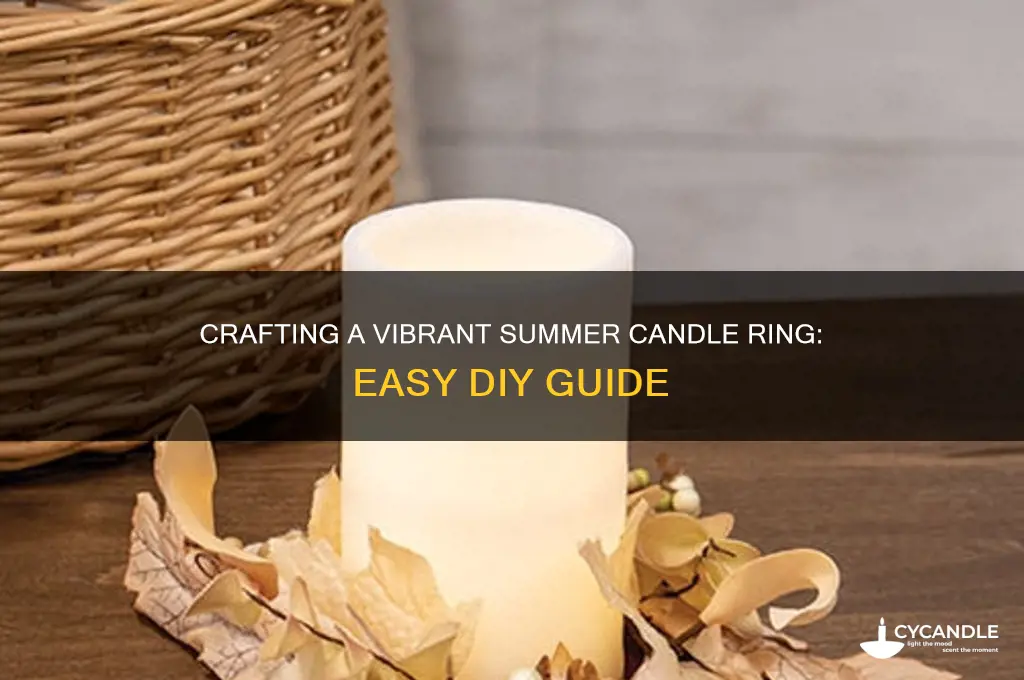 how to make summer candle ring