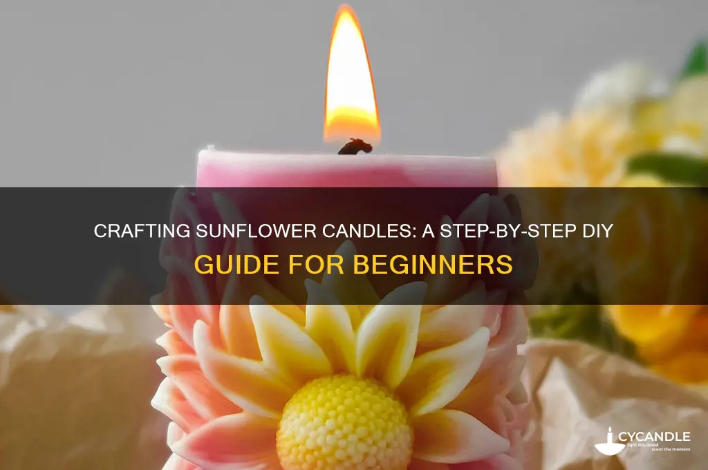 how to make sunflower candles