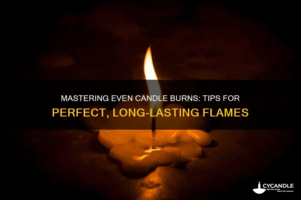 how to make sure a candle burn evenly