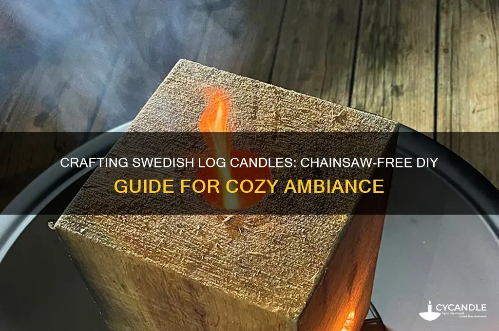 how to make swedish log candle without chainsaw