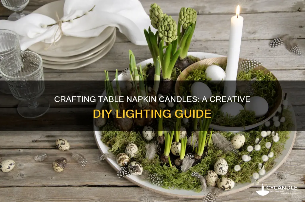 how to make table napkin candle
