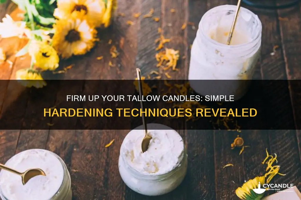 how to make tallow candles hard