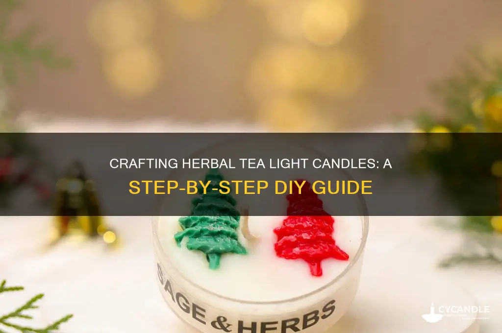 how to make tea light candles with herbs