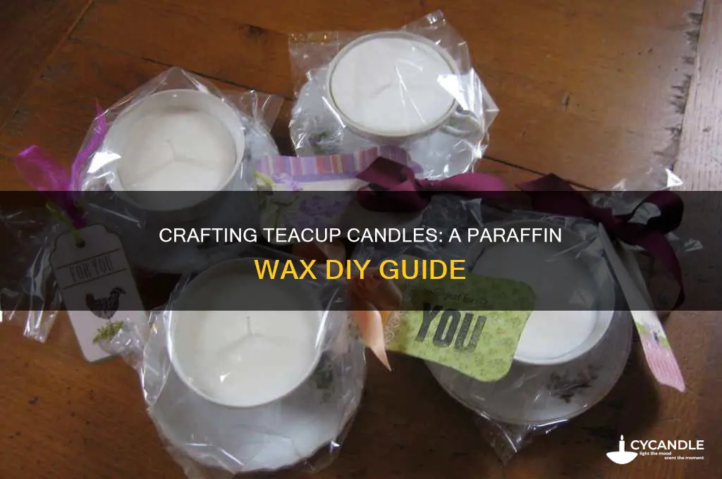 how to make teacup candles with paraffin wax