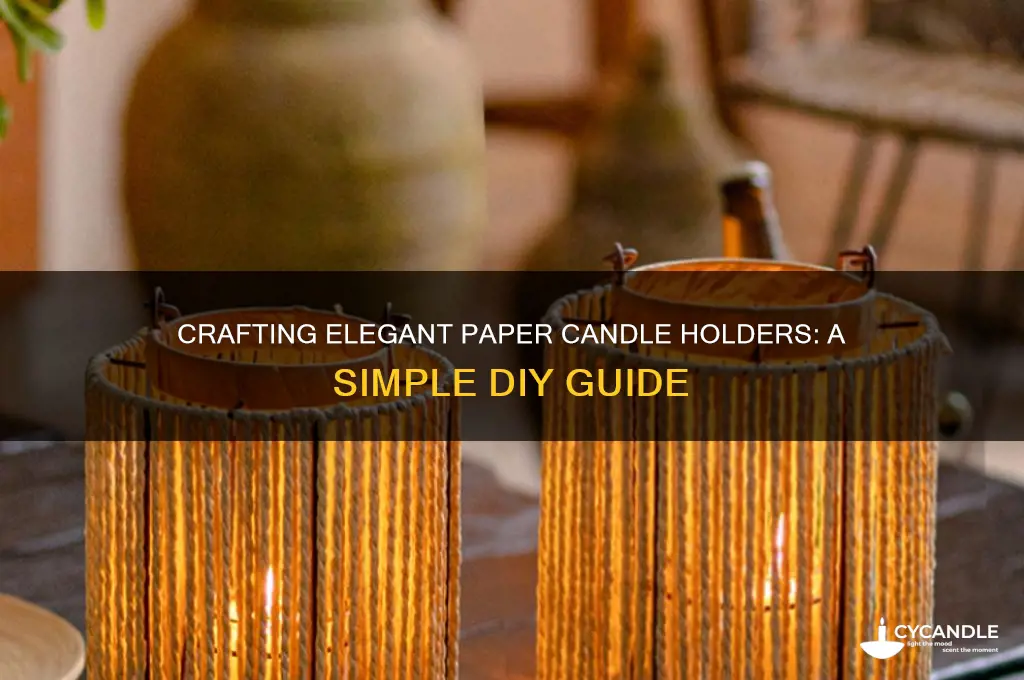 how to make the paper candle holder