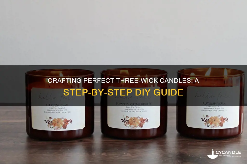 how to make three wick candles