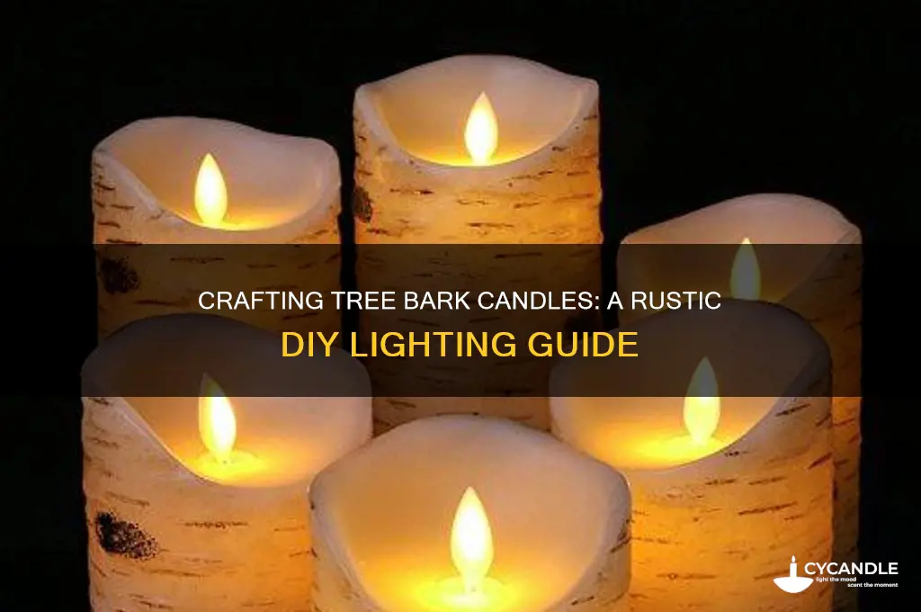 how to make tree bark candles