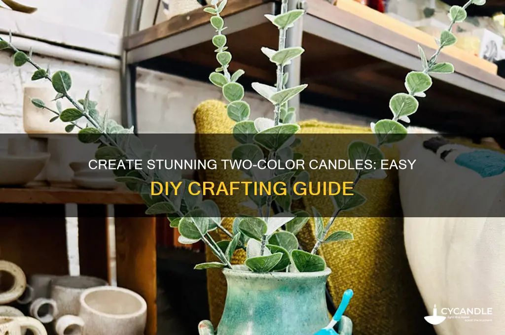 how to make two color candles