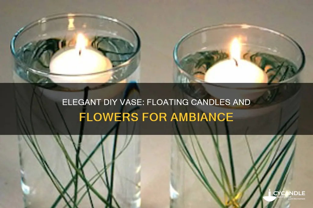 how to make vase with flowers and floating candles