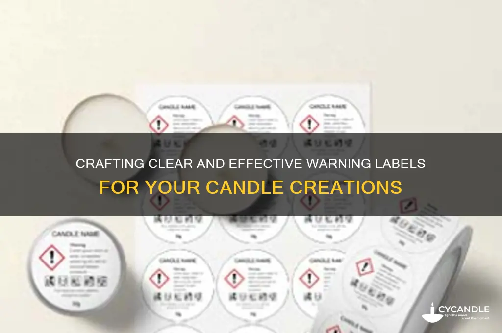 how to make warning labels for candles
