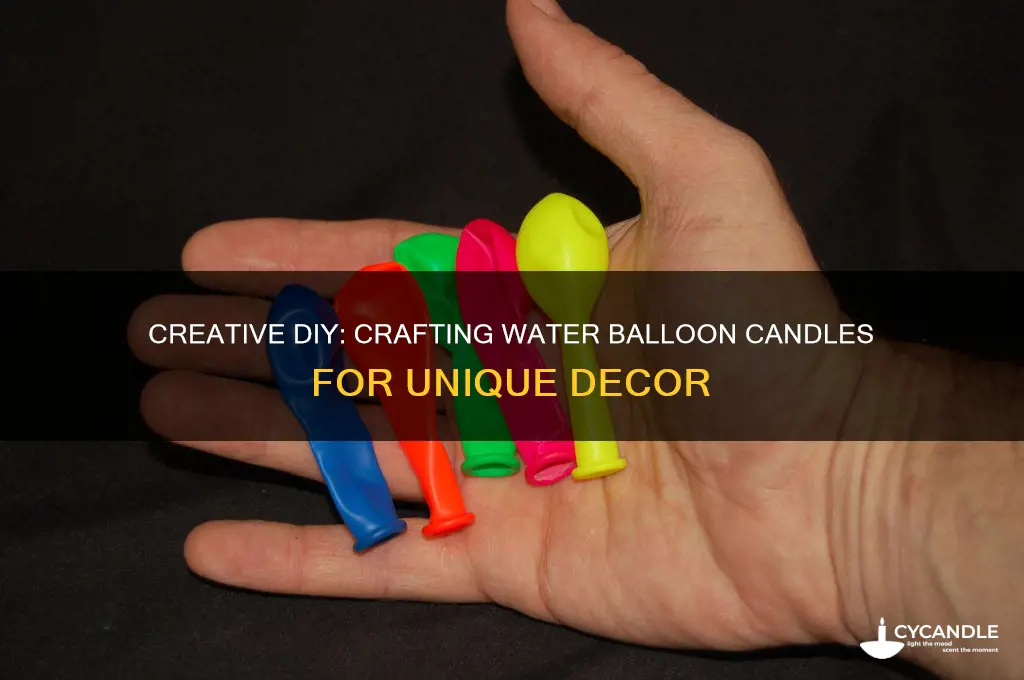 how to make water balloon candles