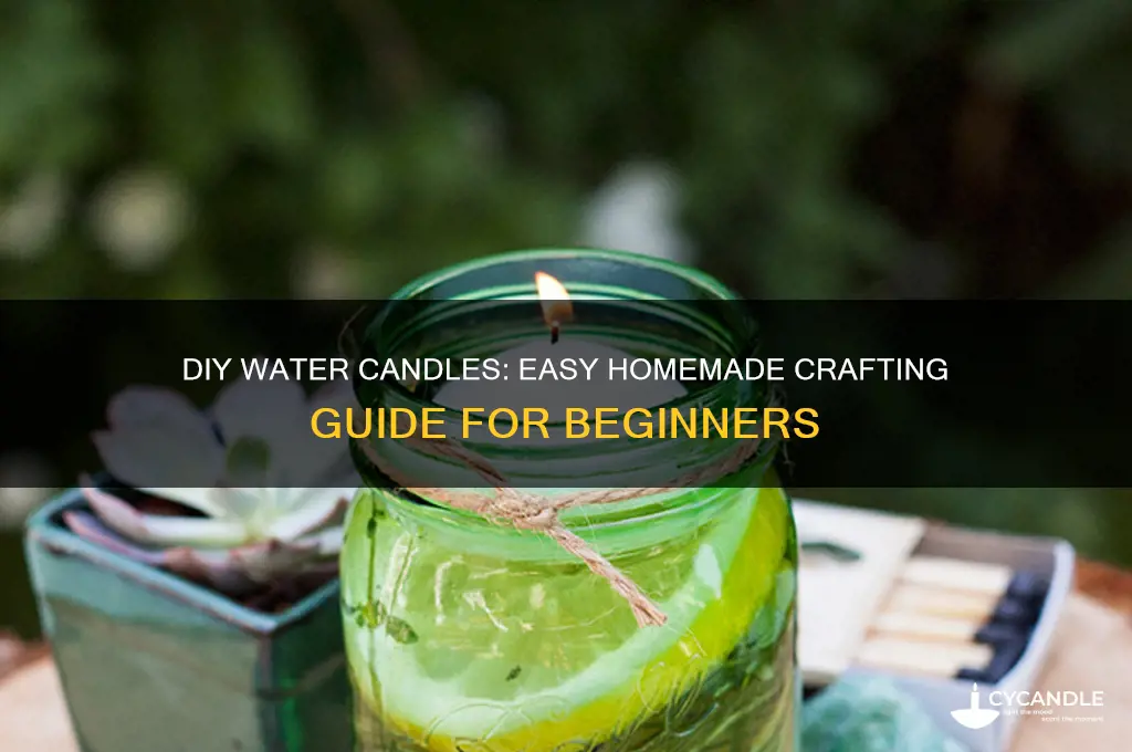 how to make water candle at home
