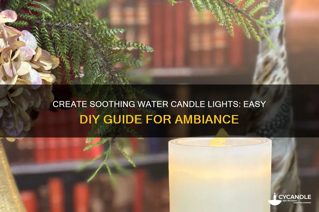 how to make water candle lights