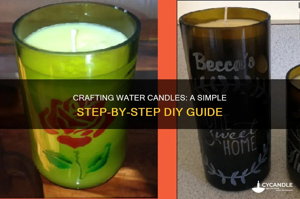 how to make water candle step by step