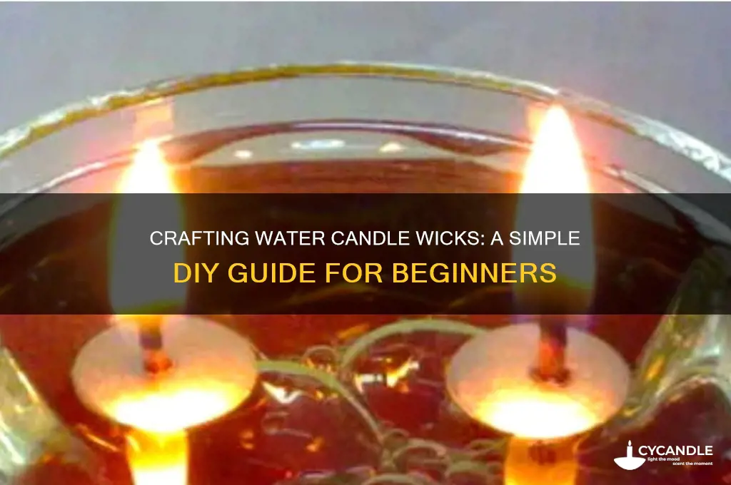 how to make water candle wicks