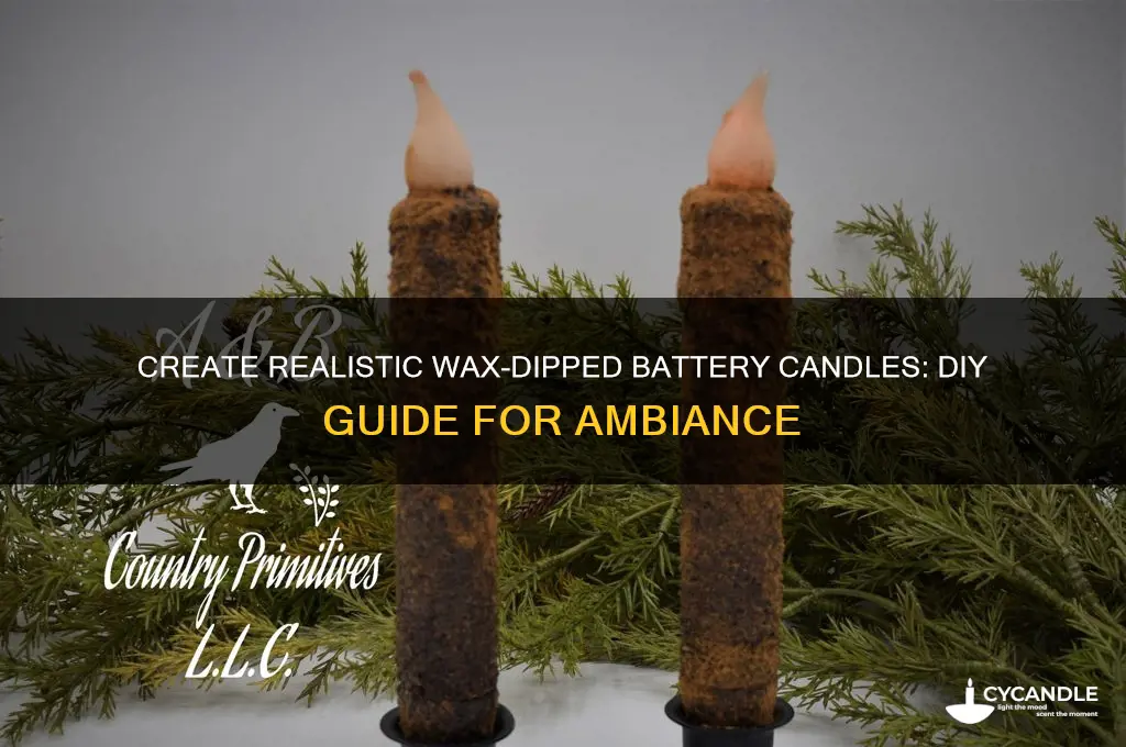 how to make wax dipped battery operated candles