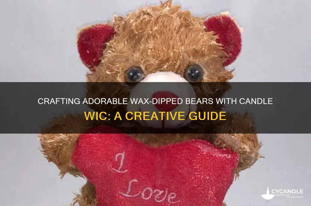 how to make wax dipped bears by candle wic