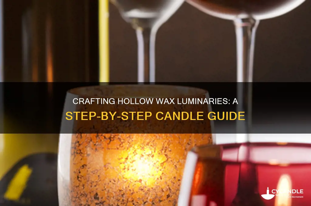 how to make wax luminaries hollow candles