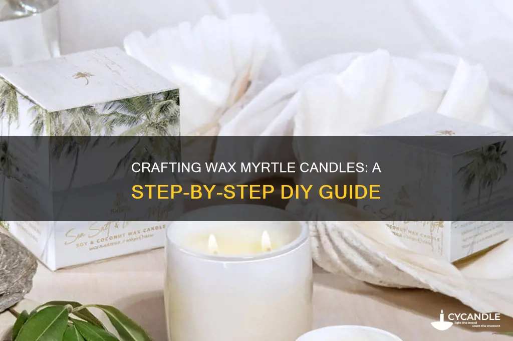 how to make wax myrtle candles