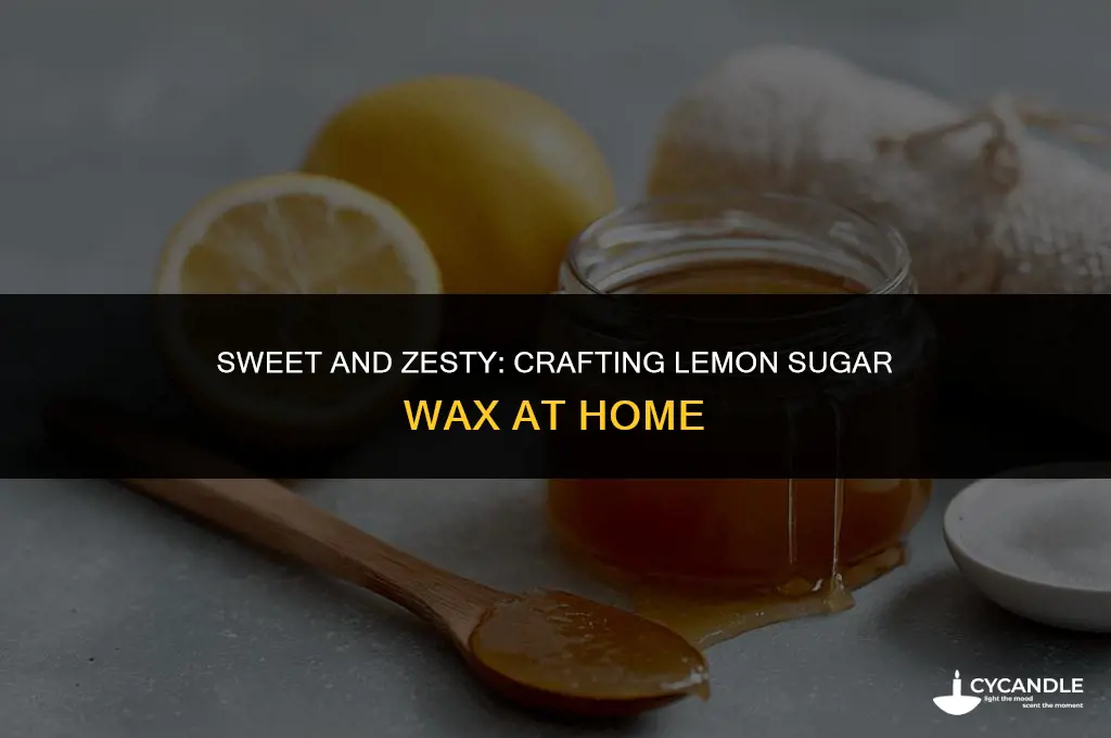 how to make wax using lemon and sugar