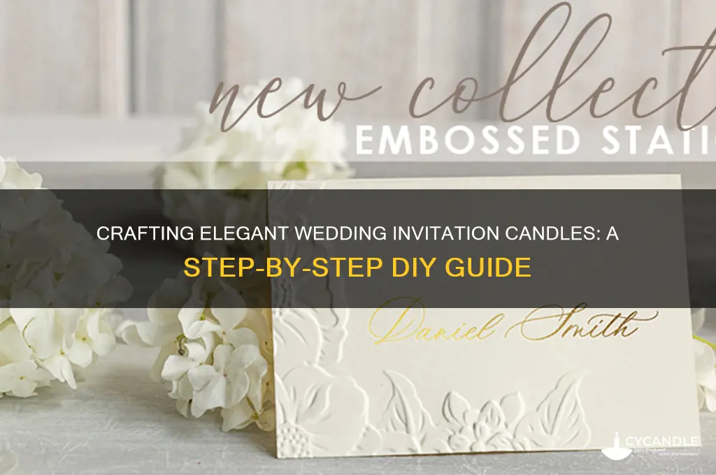 how to make wedding invitation candles